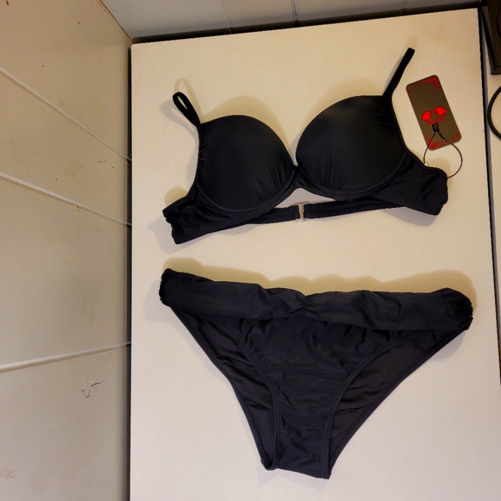SHEKINI BLACK BIKINI SIZE XL NWT